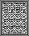 Monochrome Geometric Interlocking Pattern Rug