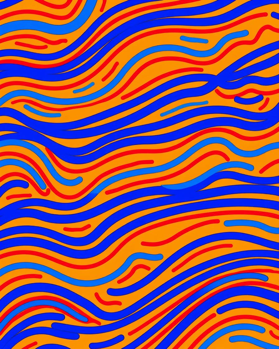 Vibrant Wavy Stripe Pattern Rug