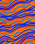 Vibrant Wavy Stripe Pattern Rug