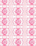 Pink Floral Abstract Pattern Rug