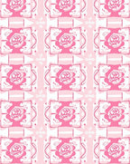 Pink Floral Abstract Pattern Rug