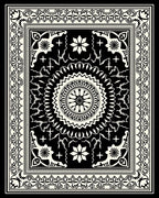 Intricate Mandala Border Design Rug