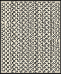 Abstract Black Interlocking Geometric Design Rug