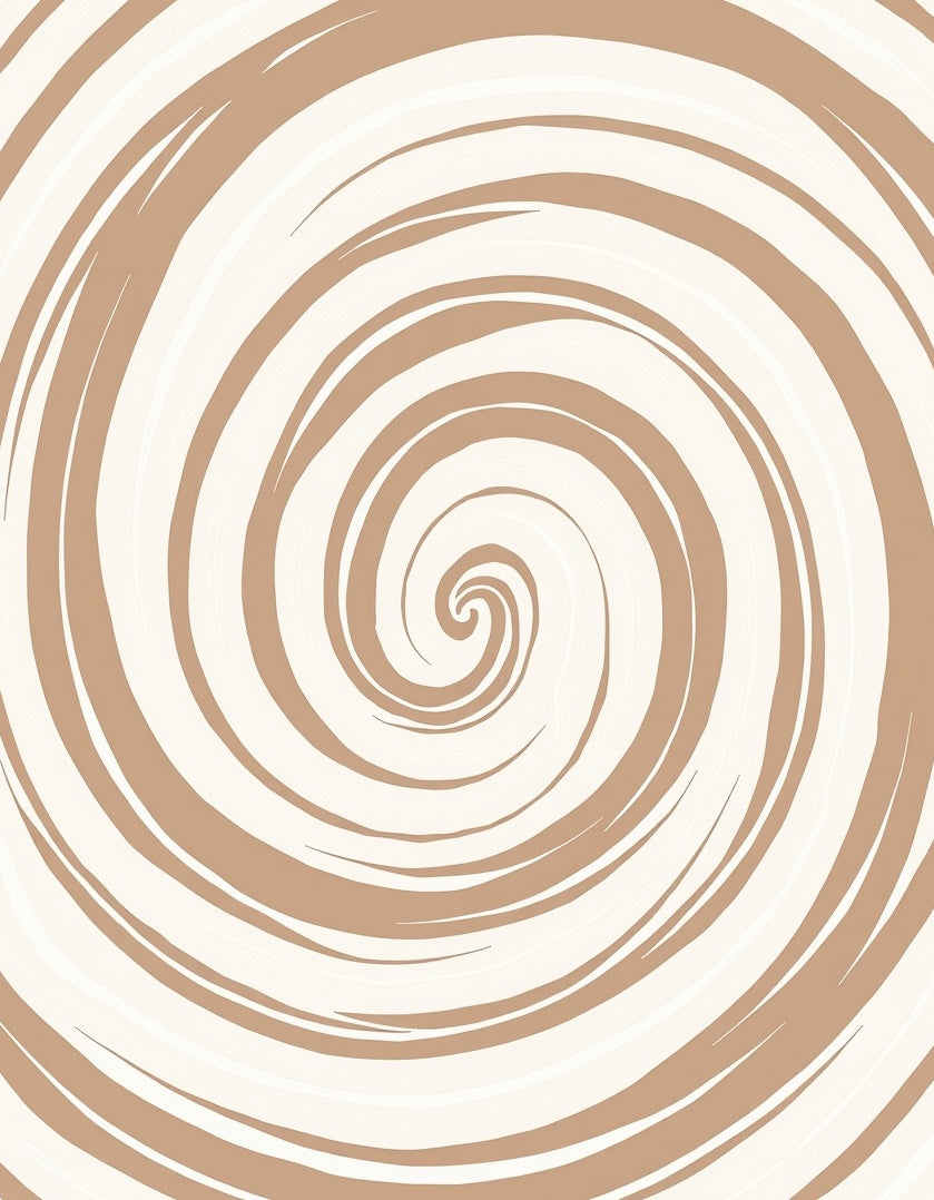 Beige Swirl Subtle Waves Rug
