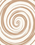 Beige Swirl Subtle Waves Rug