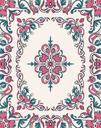 Ornate Floral Vines Pattern Rug