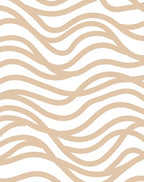 Beige Wavy Flow Abstract Pattern Rug