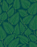 Green Tropical Leaf Pattern Design Rug