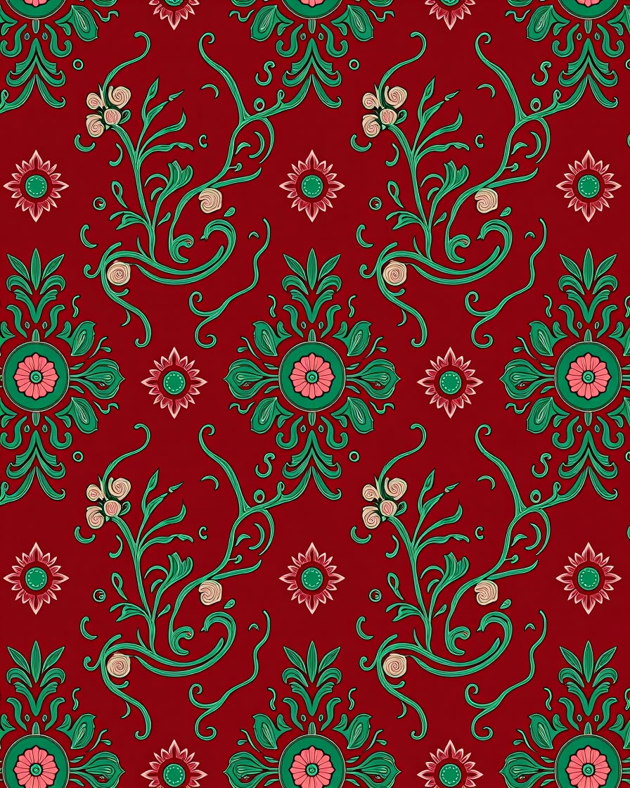 Elegant Floral Swirl Vintage Pattern Rug