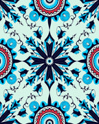 Intricate Floral Mandala Pattern Design Rug