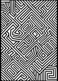Black And White Optical Illusion Motif Rug