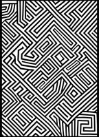 Black And White Optical Illusion Motif Rug