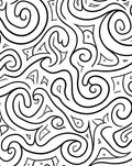 Abstract Swirls And Shapes Rug