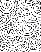 Abstract Swirls And Shapes Rug