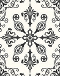 Ornate Floral Scrollwork Pattern Rug