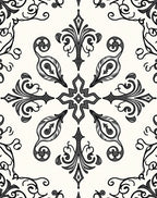 Ornate Floral Scrollwork Pattern Rug