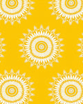Radiant Sunburst Floral Pattern Rug