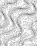Contemporary Black Wave Pattern Rug
