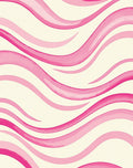 Pink Watercolor Waves Pattern Rug