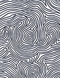 Abstract Black White Wavy Lines Rug
