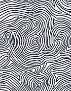 Abstract Black White Wavy Lines Rug
