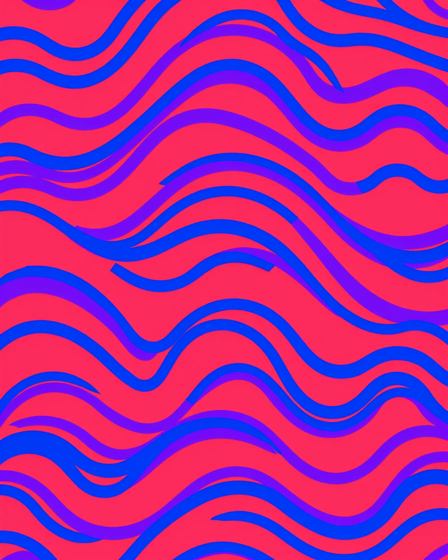Vibrant Wavy Stripe Pattern Rug