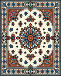 Intricate Floral Medallion Pattern Rug