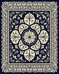 Intricate Floral Medallion Patterned Rug