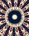 Sunburst Geometric Pattern Rug