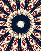 Sunburst Geometric Pattern Rug
