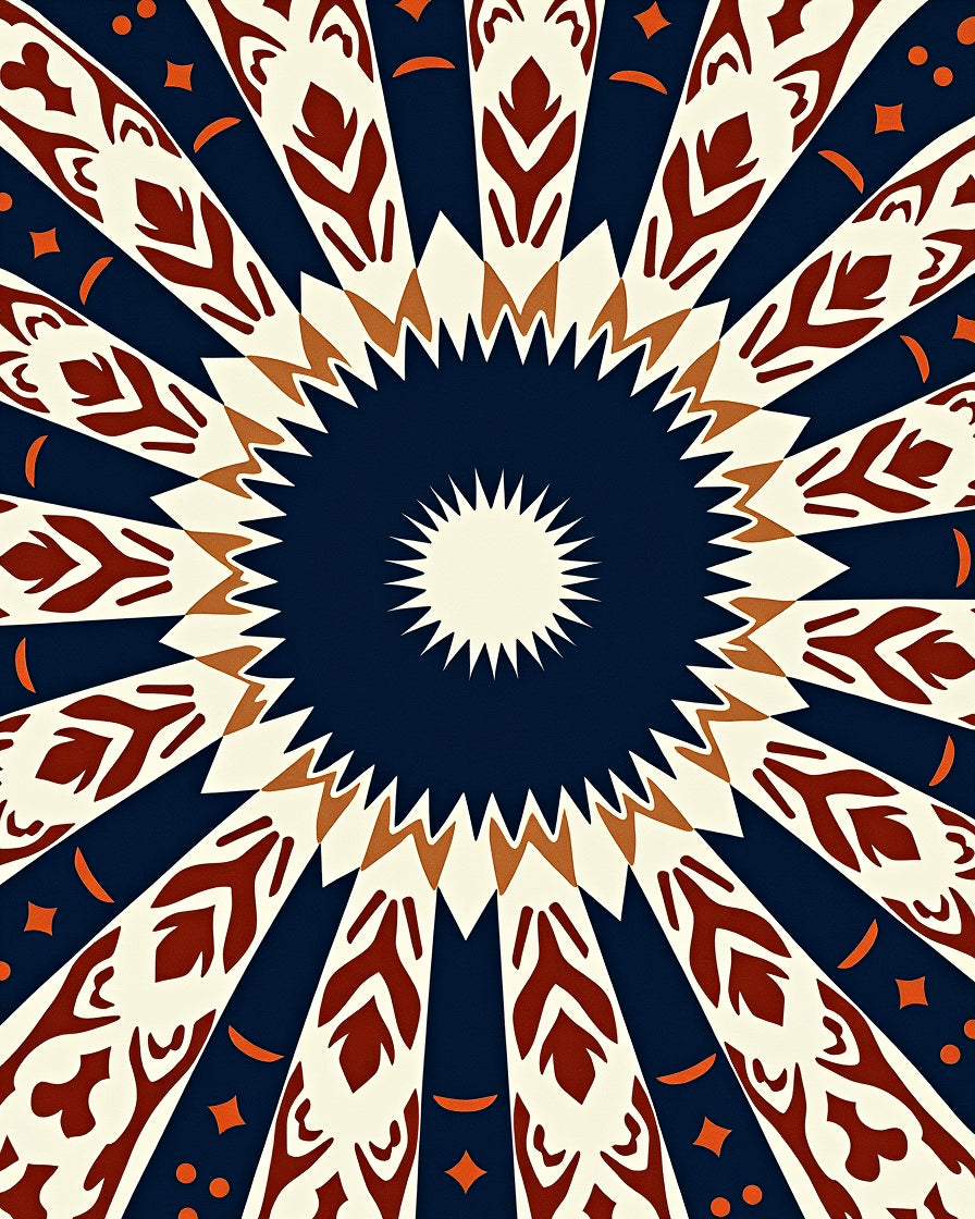 Sunburst Geometric Pattern Rug