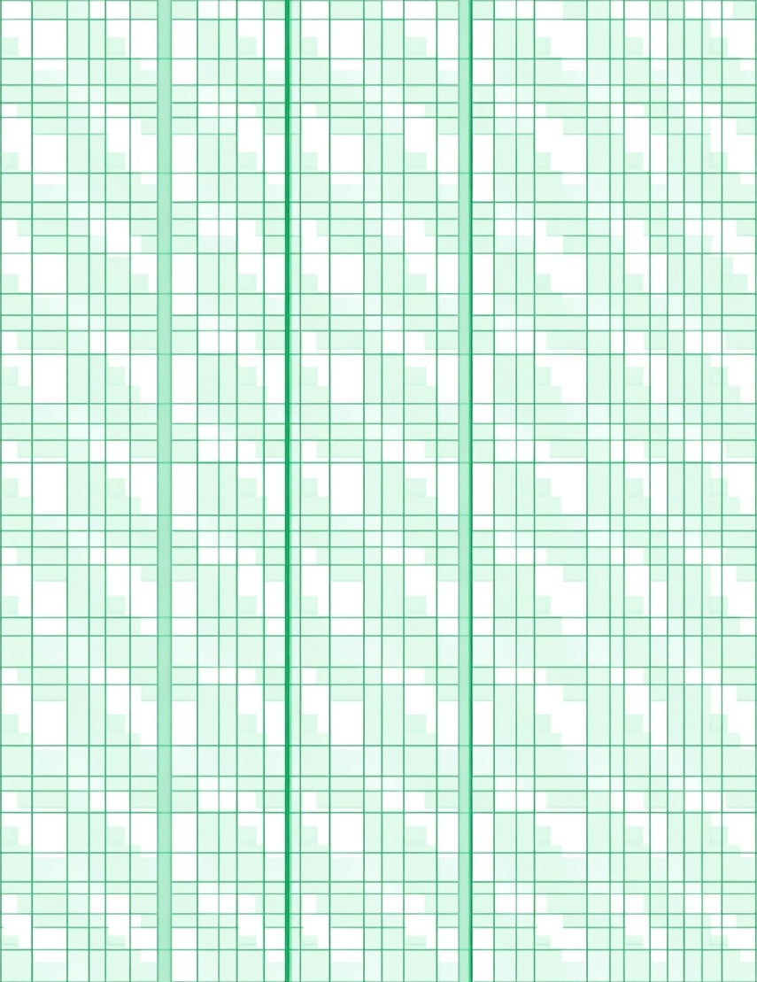 Green Grid Pattern Textile Design Rug