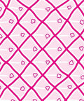 Pink Diamond Pattern with Cloud Shapes Rug