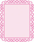 Pink Ribbon Border Design Rug