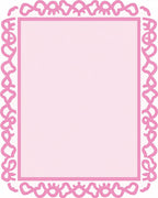 Pink Ribbon Border Design Rug