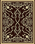 Intricate Floral Vine Dark Pattern Rug