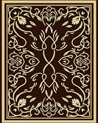 Intricate Floral Vine Dark Pattern Rug