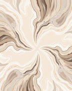 Neutral Swirl Abstract Pattern Rug
