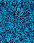 Abstract Blue Swirl Pattern Rug