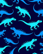 Dinosaur Pattern Blue Gradient Rug