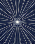 Radiant Sunburst Geometric Pattern Rug