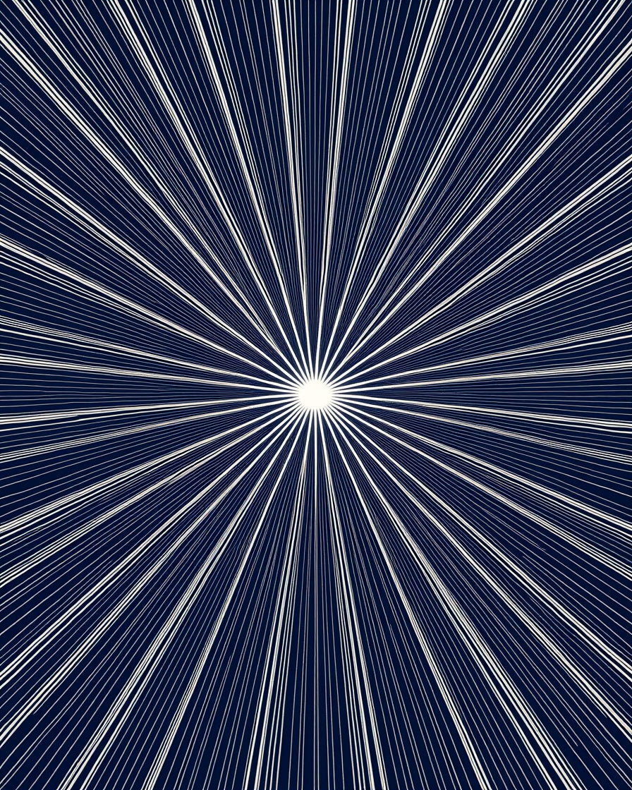 Radiant Sunburst Geometric Pattern Rug