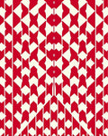 Bold Red Geometric Pattern Rug
