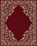 Elegant Floral Vines Border Design Rug