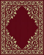 Elegant Floral Vines Border Design Rug
