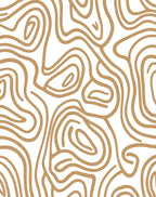 Abstract Wood Grain Flowing Lines Rug