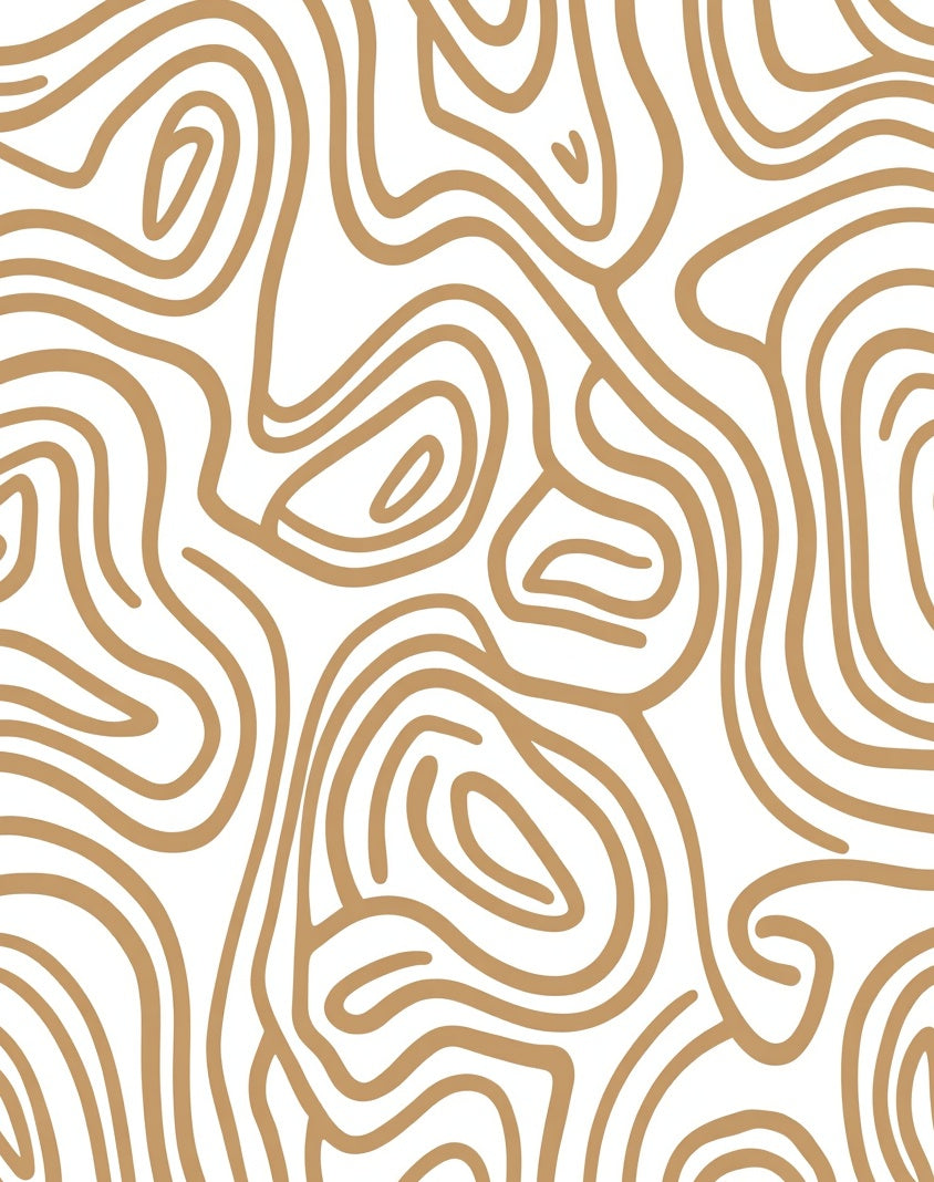 Abstract Wood Grain Flowing Lines Rug