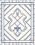 Modern Blue Linear Geometric Pattern Rug