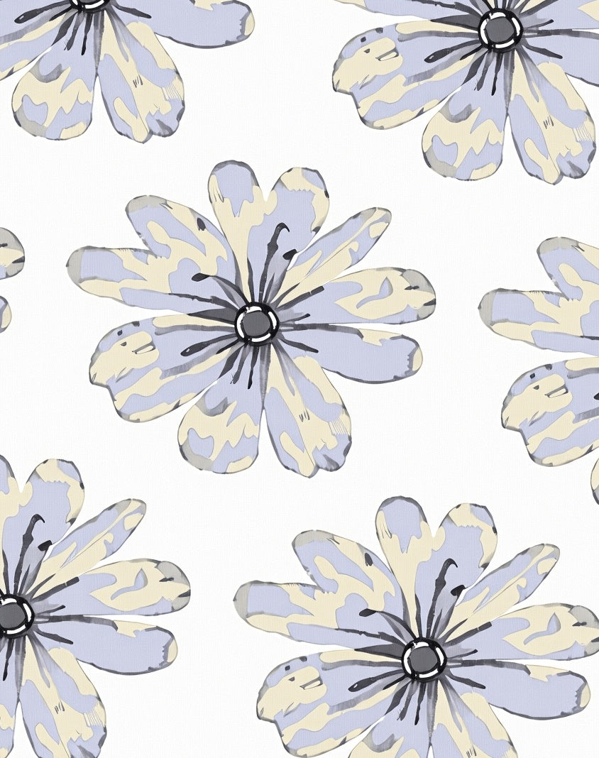 Soft Floral Pattern Watercolor Design Rug