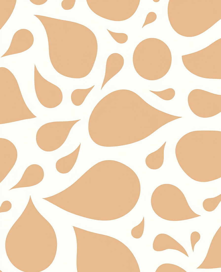 Organic Leaf Shape Pattern Rug